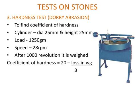 dorry abrasion test coefficient of hardness|coefficient of abrasion test loss.